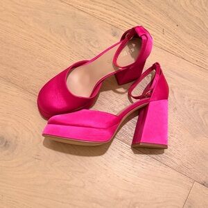 Vibrant Pink Women's Platform Heels
